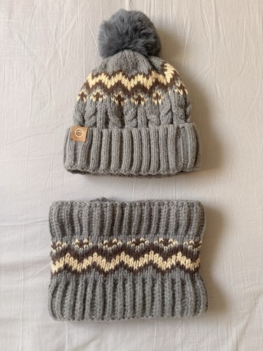 Winter set mütze - mit, bommel