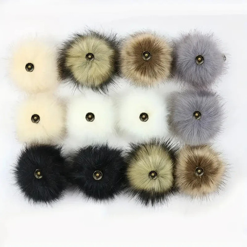 Kunstfell pelz bommel 10 cm - kunstfell,