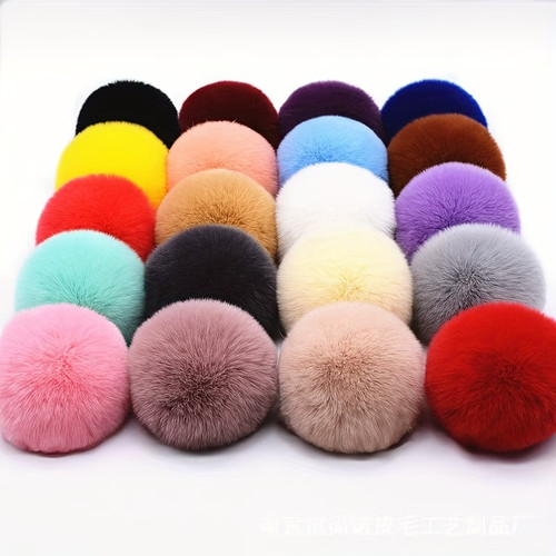 Kunstfell pompon flauschige - kunstfell,