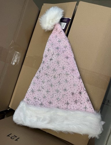 Weihnachtsmütze rosa mit - rosa,