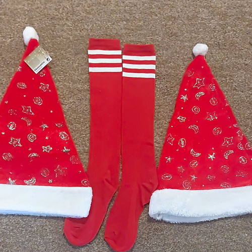 Nikolausmütze rot weiß - nikolausmütze, rot/weiß