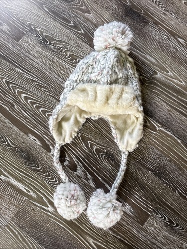 Mütze bommel weiß silber - mütze, weiß-silber
