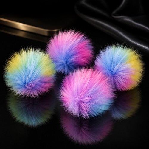 Kunstfell pompon flauschige - pompon,